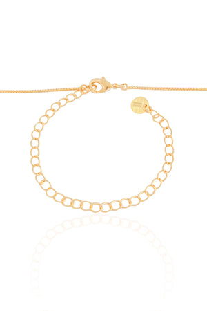 Gargantilha Veneziana com Pingente Redondo Liso Banhado a Ouro 18K - 45 cm