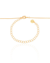 Gargantilha Veneziana com Pingente Redondo Liso Banhado a Ouro 18K - 45 cm