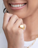 Anel Dedinho Liso Ajustável Banhado a Ouro 18K