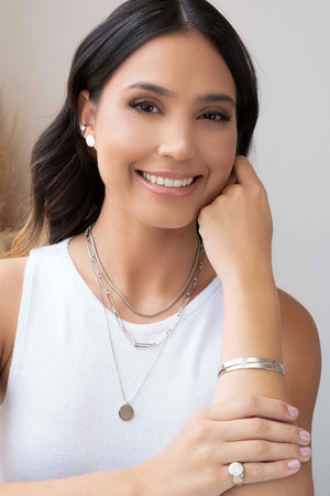 Anel Dedinho Liso Ajustável Ródio Branco