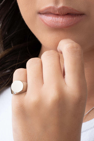 Anel Dedinho Liso Ajustável Ródio Branco