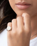 Anel Dedinho Liso Ajustável Ródio Branco