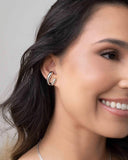 Ear Cuff Dois Filetes Lisos Ródio Branco