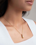 Gargantilha Veneziana com Pingente de Gota Abaulada Lisa Banhado a Ouro 18K