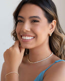 Brinco Argola Cravejado Cristal 1.6 cm Banhado a Ouro 18K