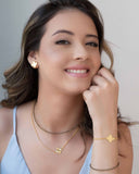 Pulseira Hematita Mola Banhado a Ouro 18K