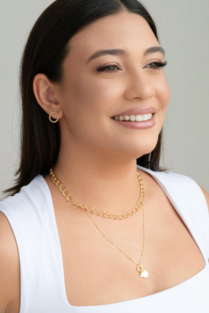 Choker Elos 7 mm Banhado a Ouro 18K