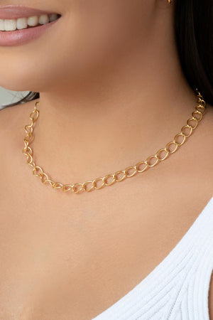 Choker Elos 7 mm Banhado a Ouro 18K