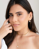 Brinco Argola Click Cravejado com Ponto de Luz Cristal 2.0 cm Banhado a Ouro 18K