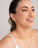 Brinco Bola Lisa 12 mm Banhado a Ouro 18K