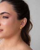 Brinco Bola Lisa 12 mm Banhado a Ouro 18K