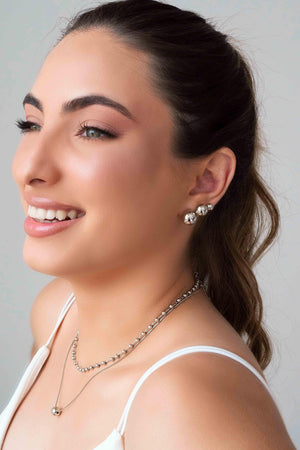 Brinco Bola Lisa 12 mm Ródio Branco