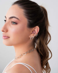 Piercing Coração Duplo Ródio Branco