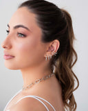 Piercing Coração Duplo Ródio Branco