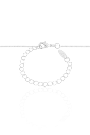 Gargantilha Veneziana Oval Ondas Ródio Branco