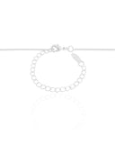 Gargantilha Veneziana Oval Ondas Ródio Branco