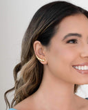 Ear Cuff Bolas Lisas 3.0 cm Banhado a Ouro 18K