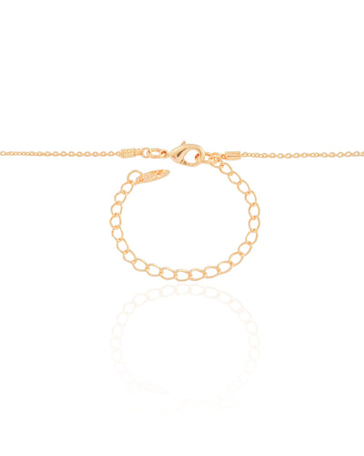 Colar Gravata Elos Americanos com Pontos de Luz Banhado a Ouro 18K - 40 cm