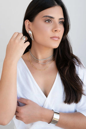 Anel Liso Abaulado Tamanho 13 Ródio Branco