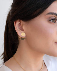 Ear Jacket Redondo Liso Banhado a Ouro 18K