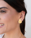 Ear Jacket Redondo Liso Banhado a Ouro 18K