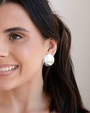 Brinco Redondo Liso 2.8 cm Ródio Branco