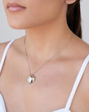 Gargantilha Veneziana Quadrado Abaulado Liso Ródio Branco