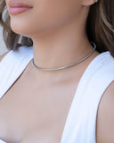 Aro Mola Espiral Ródio Branco