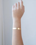 Bracelete Liso 1 cm Banhado a Ouro 18K