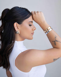 Bracelete Liso 1 cm Ródio Branco