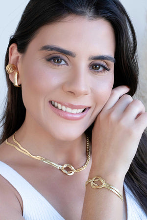 Ear Hook Liso Banhado a Ouro 18K