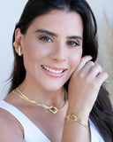 Ear Hook Liso Banhado a Ouro 18K