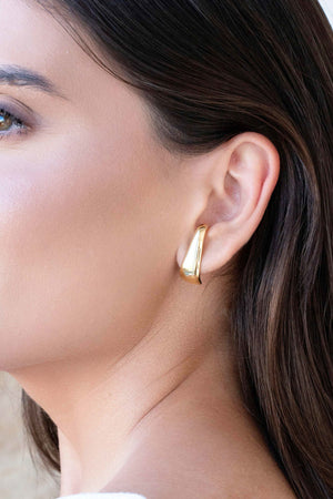 Ear Hook Liso Banhado a Ouro 18K