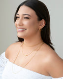 Gargantilha Veneziana Pingente Ondulado Banhado a Ouro 18K - 40 cm