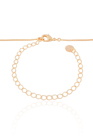 Gargantilha Veneziana Pingente Ondulado Banhado a Ouro 18K - 50 cm