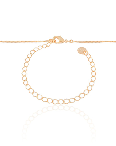 Colar Longo Veneziana Pingente Ondulado Banhado a Ouro 18K - 60 cm