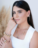 Gargantilha Veneziana Bolas Lisas Ródio Branco