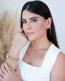 Pulseira Bolas Lisas Ródio Branco