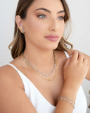 Ear Hook Quadrado Vazado Ródio Branco