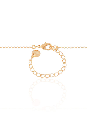 Gargantilha Infantil Elos Coração Liso Banhado a Ouro 18K