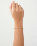 Pulseira Riviera Cristal Fecho Gravata Banhado a Ouro 18K