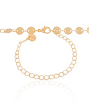 Choker Plaquinhas Redondas Flat Banhado a Ouro 18K