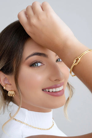 Choker Elos Ovais Banhado a Ouro 18K