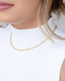 Choker Elos Ovais Banhado a Ouro 18K