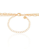 Gargantilha Tripla Elos Banhado a Ouro 18K - 35 cm