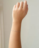 Pulseira Grumet Plaquinhas Ródio Branco