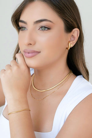 Choker Snake 4 mm Banhado a Ouro 18K