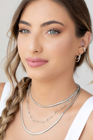 Choker Snake 4 mm Ródio Branco