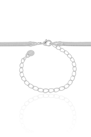 Choker Snake 4 mm Ródio Branco