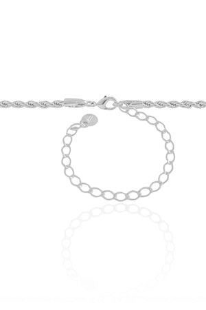 Choker Cordão Baiano 3 mm Ródio Branco